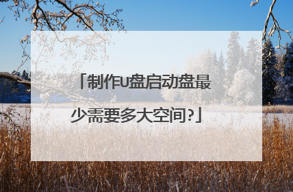 制作U盘启动盘最少需要多大空间?