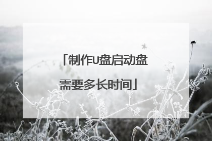 制作U盘启动盘需要多长时间