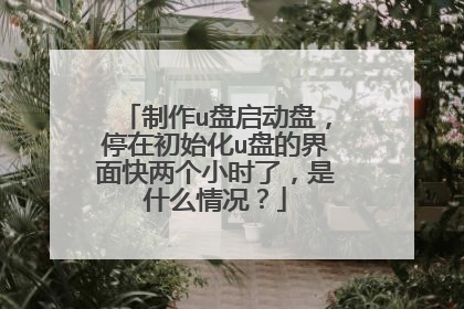 制作u盘启动盘,停在初始化u盘的界面快两个小时了,是什么情况?