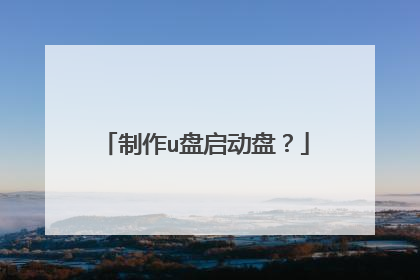 制作u盘启动盘?