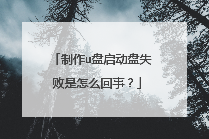 制作u盘启动盘失败是怎么回事?