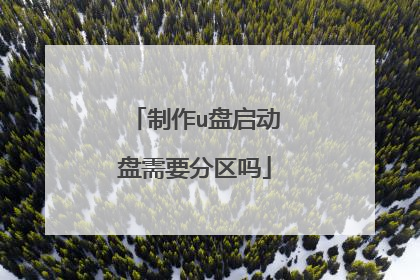 制作u盘启动盘需要分区吗