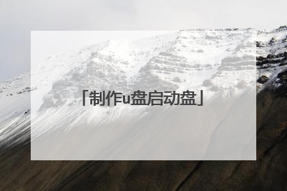 制作u盘启动盘
