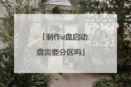 制作u盘启动盘需要分区吗