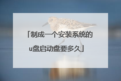 制成一个安装系统的u盘启动盘要多久