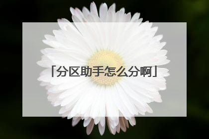 分区助手怎么分啊