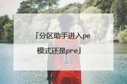 分区助手进入pe模式还是pre