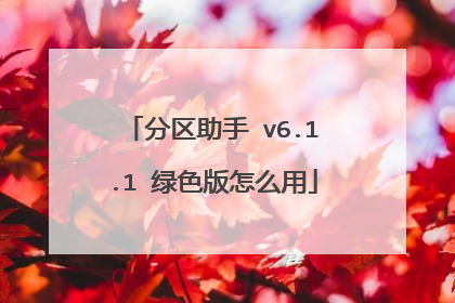 分区助手 v6.1.1 绿色版怎么用
