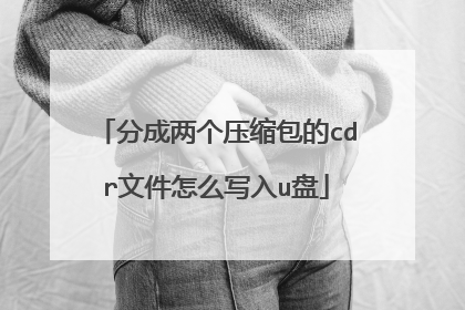 分成两个压缩包的cdr文件怎么写入u盘