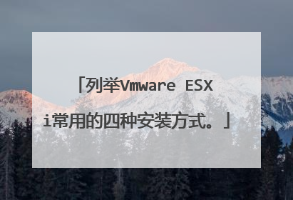 列举Vmware ESXi常用的四种安装方式。