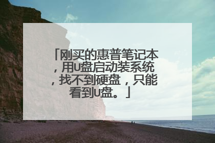 刚买的惠普笔记本，用U盘启动装系统，找不到硬盘，只能看到U盘。