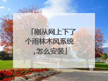 刚从网上下了个雨林木风系统,怎么安装