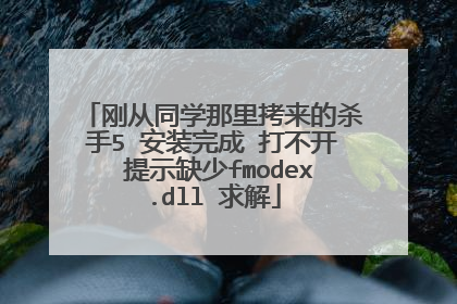 刚从同学那里拷来的杀手5 安装完成 打不开 提示缺少fmodex.dll 求解