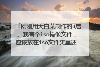 刚刚用大白菜制作的u启。我有个iso镜像文件,应该放在iso文件夹里还是gho文件夹里