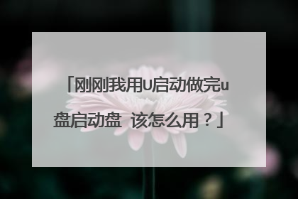 刚刚我用U启动做完u盘启动盘 该怎么用？