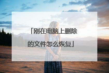 刚在电脑上删除的文件怎么恢复