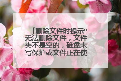 删除文件时提示“无法删除文件,文件夹不是空的,磁盘未写保护或文件正在使用”怎么解决?
