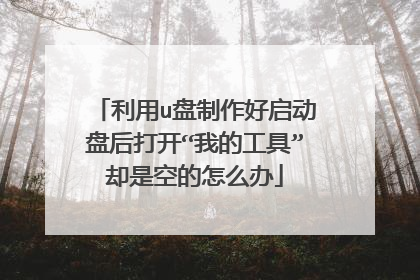 利用u盘制作好启动盘后打开“我的工具”却是空的怎么办