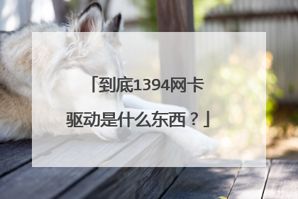 到底1394网卡驱动是什么东西?