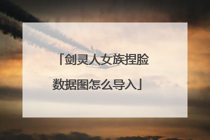 剑灵人女族捏脸数据图怎么导入