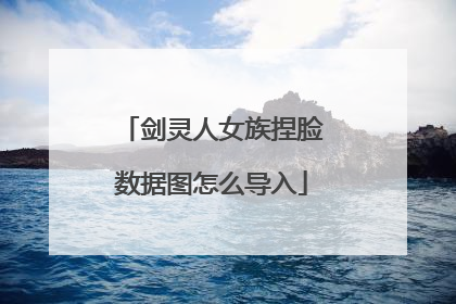 剑灵人女族捏脸数据图怎么导入