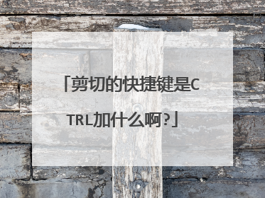 剪切的快捷键是CTRL加什么啊?