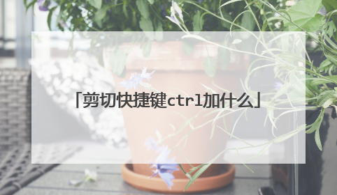 剪切快捷键ctrl加什么