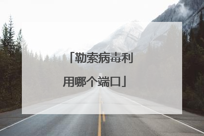 勒索病毒利用哪个端口