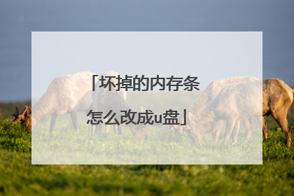 坏掉的内存条怎么改成u盘