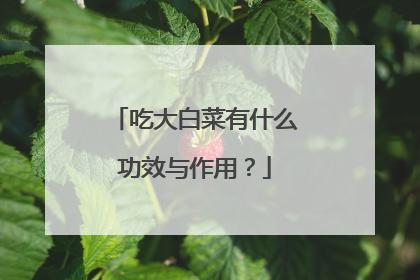 吃大白菜有什么功效与作用?