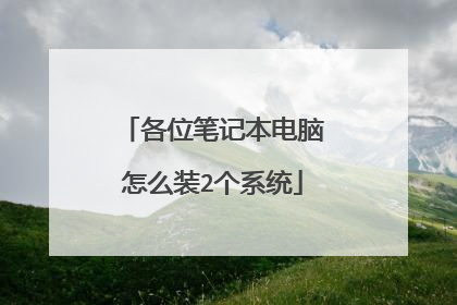 各位笔记本电脑怎么装2个系统