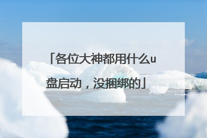 各位大神都用什么u盘启动,没捆绑的