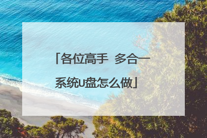 各位高手 多合一系统U盘怎么做