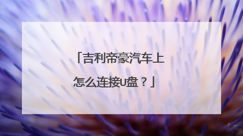 吉利帝豪汽车上怎么连接U盘?