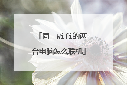 同一Wifi的两台电脑怎么联机