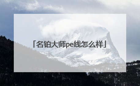 名铂大师pe线怎么样