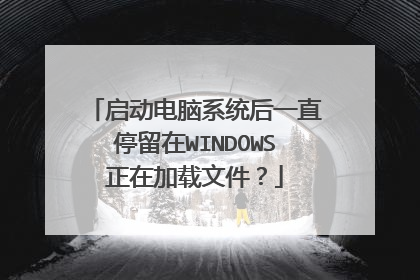 启动电脑系统后一直停留在WINDOWS正在加载文件?