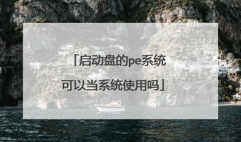 启动盘的pe系统可以当系统使用吗