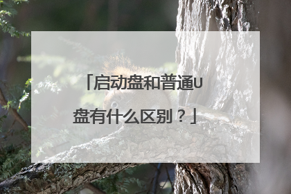启动盘和普通U盘有什么区别?
