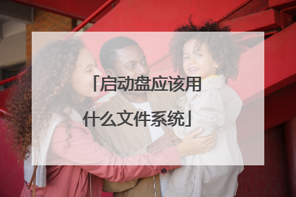 启动盘应该用什么文件系统