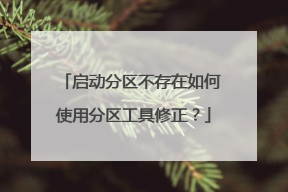 启动分区不存在如何使用分区工具修正？