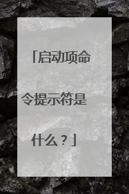 启动项命令提示符是什么?
