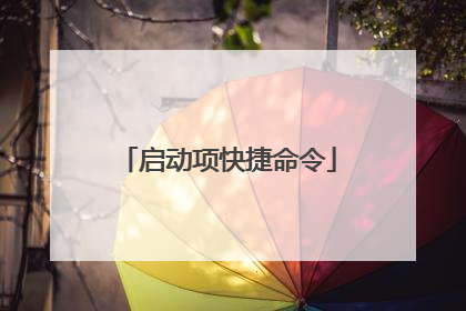 启动项快捷命令