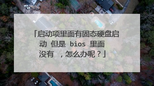 启动项里面有固态硬盘启动 但是 bios 里面没有 ，怎么办呢？