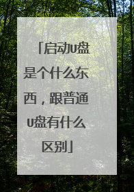启动U盘是个什么东西,跟普通U盘有什么区别