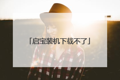 启宝装机下载不了