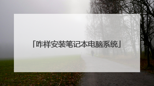 咋样安装笔记本电脑系统