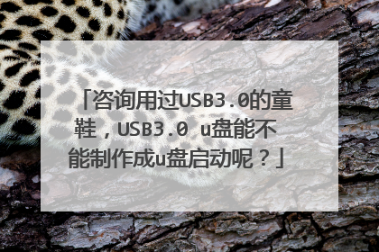咨询用过USB3.0的童鞋,USB3.0 u盘能不能制作成u盘启动呢?