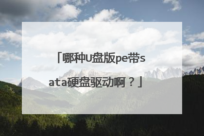 哪种U盘版pe带sata硬盘驱动啊？