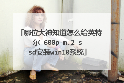 哪位大神知道怎么给英特尔 600p m.2 ssd安装win10系统